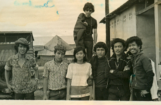 The Eagles 5 Band, played at the Cuchi standdown - I remember getting on stage and singing with them
