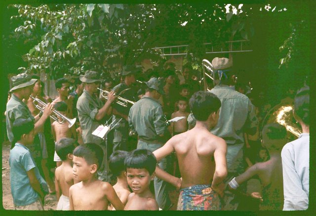 25th Div band playing for Cambodians