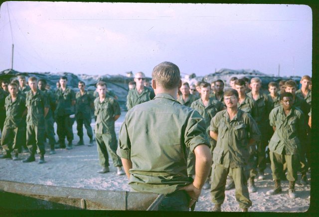 Capt Kush addressing the Alpha Company