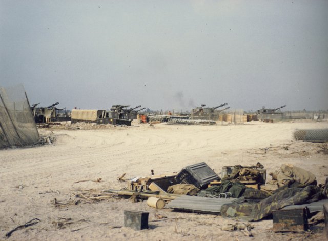 155 traveling cannon at base camp