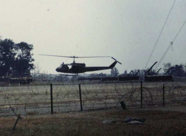 Huey 10 at Dau Tieng taking off close up