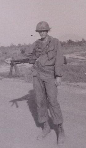 Steve with M60 Machine Gun